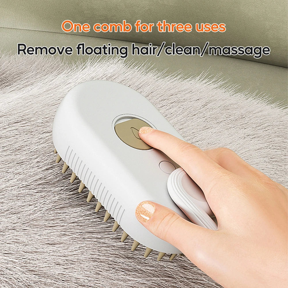 Pet Grooming Steam Brush