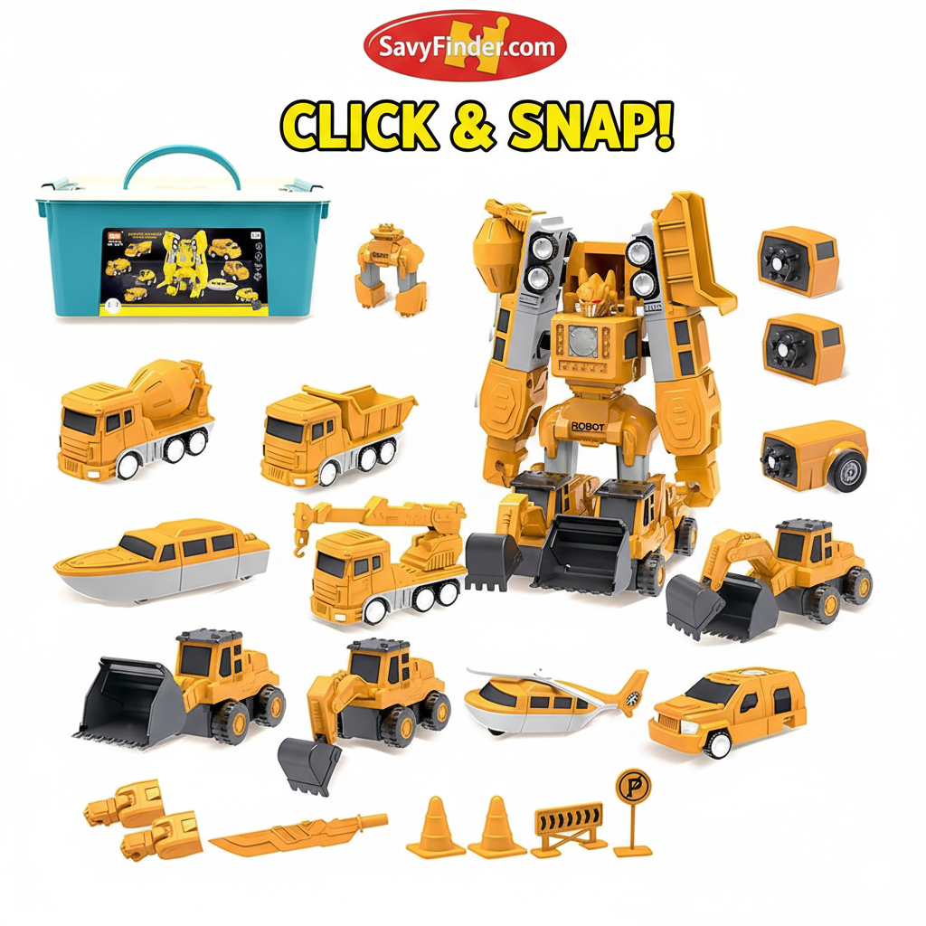 Magnetic RoboCar Adventure with Storage Box