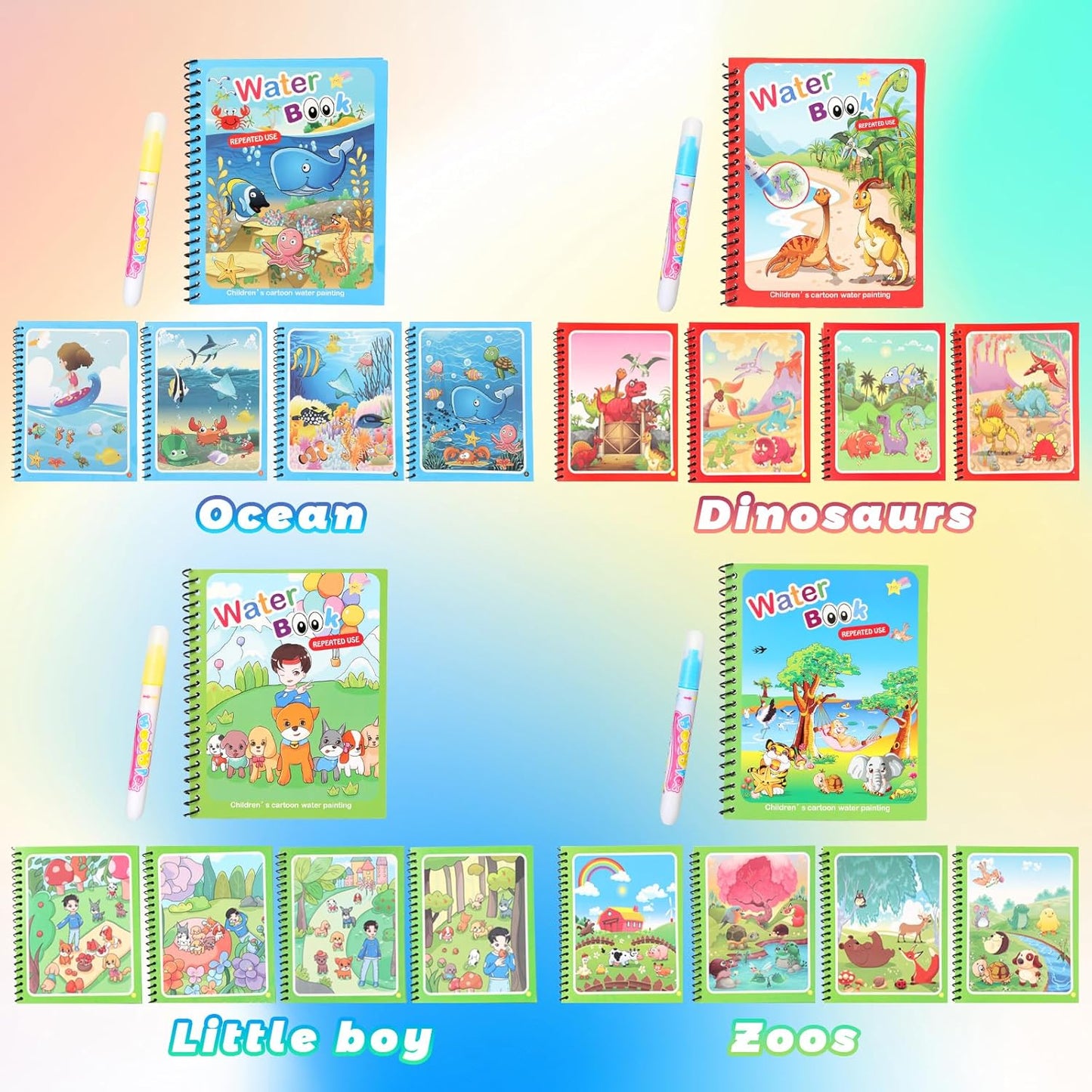 Magic Water Doodle Books for Kids