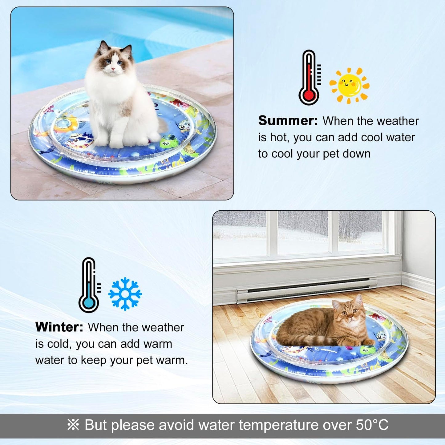 Ocean Adventure Pet Play Mat Dogs and Cats